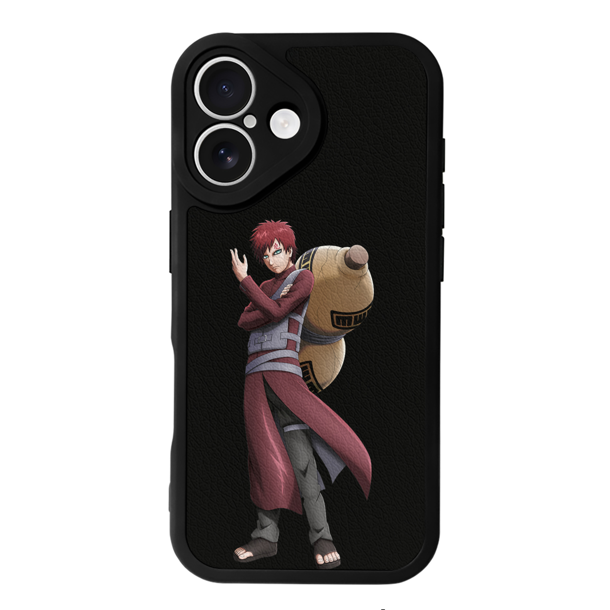 （画像用） NARUTO -ナルト- ガアラ Gaara 【iPhone 16シリーズ対応】シリコンスマホケース（レザー調） 材質：シリコン
